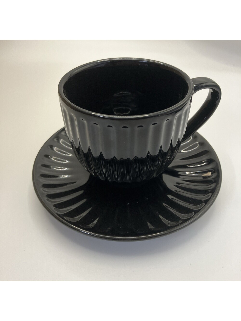 Espresso Cups and Saucers Set of 4 Demitasse Cups with Handle for Coffee